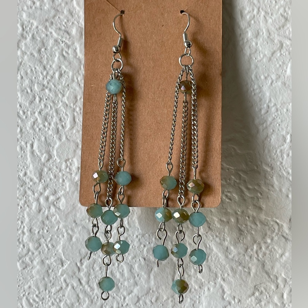 Handmade earring around 3inch long drop down earring